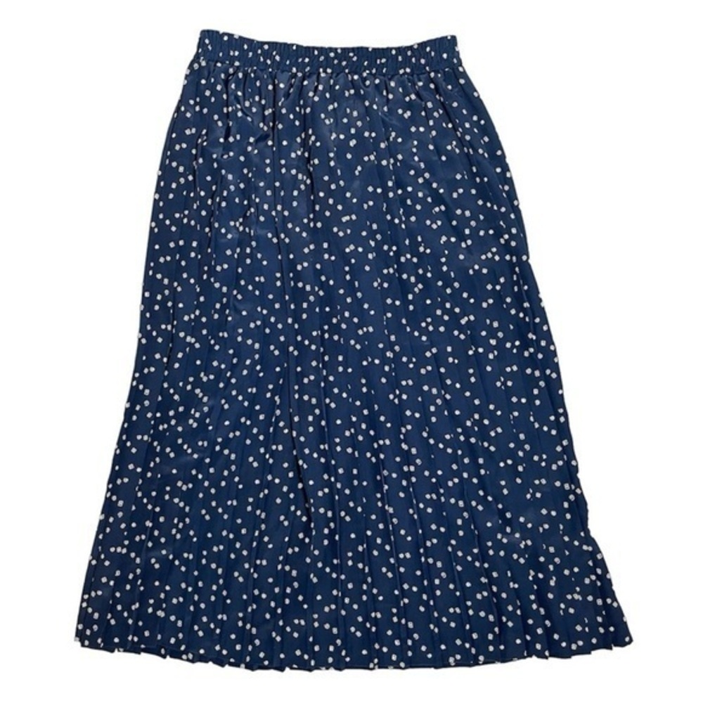 Vintage Haberdashery Leslie Fay Navy Blue Pleated Skirt w/ Shapes - Size 10